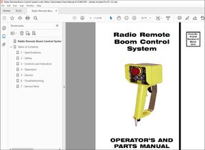 Radio Remote Boom Control System (with Yellow Transmitter) Parts Manual 913236D – PDF DOWNLOAD