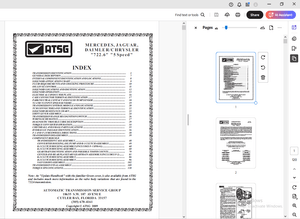 ATSG Mercedes Jaguar Daimler/Chrysler 722.6 Service Manual - PDF DOWNLOAD
