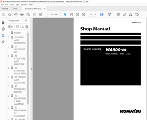 Komatsu WA900-8R Wheel Loader Shop Manual SEN06750-04 – PDF DOWNLOAD
