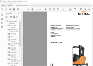 Still FM-SE 14 16 20 Spare Parts List Manual – PDF DOWNLOAD