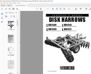 Frontier Disk Harrows DH1508 DH1509 DH1510 DH1512 Operator’s Manual – PDF DOWNLOAD
