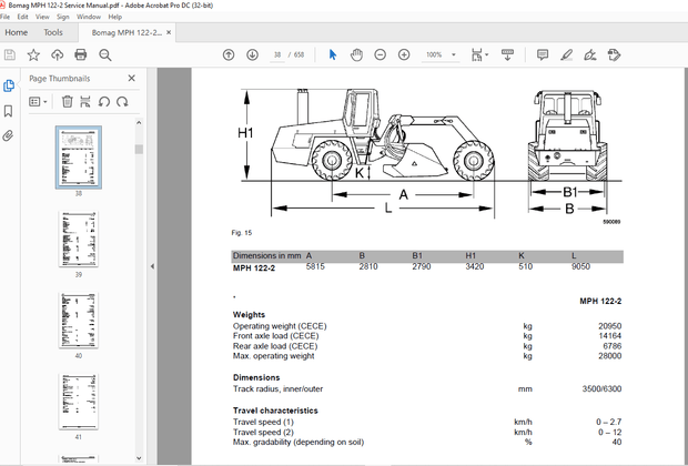 Bomag MPH 122-2 Soil Stabilizer Asphalt Recycler Service Training Manual 00891787 – PDF DOWNLOAD