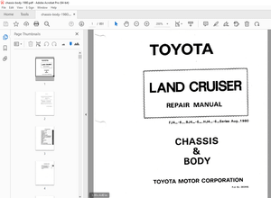 Toyota Land Cruiser FJ4_6 BJ4_6 HJ4_6 Series Chassis &amp; Body Repair Manual - PDF DOWNLOAD