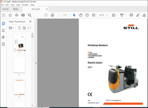Still Electric tractor CX-T Workshop Manual – PDF DOWNLOAD