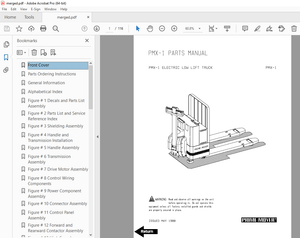 BT Prime Mover PMX-1 Electric Low Lift Truck Parts Manual - PDF DOWNLOAD
