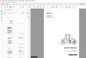 AMMANN ARX 110 TANDEMOVÝ VÁLEC NÁVOD K OBSLUZE 3001284 PDF