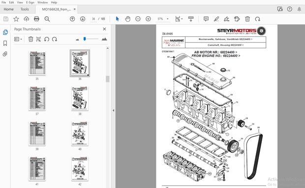 Steyr MO166K28 Marine Turbo Diesel Solas Parts Manual – PDF DOWNLOAD