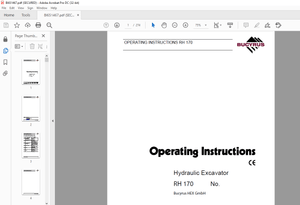 Cat Bucyrus 170 Hydraulic Excavator OPERATING INSTRUCTIONS Manual – PDF DOWNLOAD