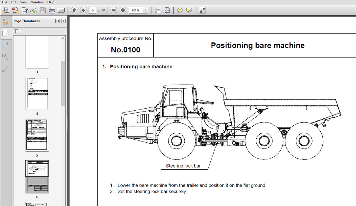 Komatsu HM350-2 Articulated Dump Truck Field Assembly Instruction PDF ...