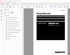 Komatsu WA200-8E0 Wheel Loader Shop Manual SEN06859-07 - PDF DOWNLOAD 
