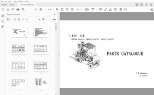 EP T SERIES Forklift FD20/25/30/35T FG20/25/30/35T Parts Manual – PDF DOWNLOAD