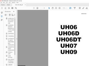 Hitachi Hydraulic excavator UH06 UH06 DUH06 DTUH07 UH09 Service Manual(KM-000-BE) – PDF DOWNLOAD