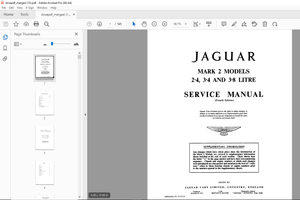 Jaguar Mark 2 Models 2.4 3.4 And 3.8 Litre Service Manual - PDF DOWNLOAD