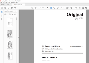 Pottinger Tractor SYNKRO 6003 K Spare Parts Manual – PDF DOWNLOAD