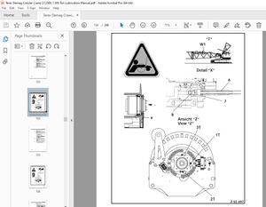 Terex Demag Crawler Crane CC2500-1 500 Ton Lubrication Manual – PDF DOWNLOAD