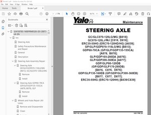 Yale Forklift B839 (ERC35HG, ERC40HG, ERC45HG,ERC55HG) Service Manual PDF