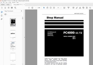 Komatsu PC4000-11 T2 Hydraulic Mining Shovel Repair Service Manual 08267 - PDF DOWNLOAD