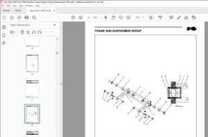 Ag Chem SS874 SS1074 SSc1074 SS884 SS1084 SSc1084 Rogator Chassis Repair Time Schedule Manual PDF