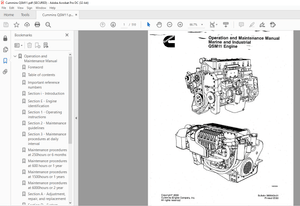 Cummins QSM 11 Engine Marine and Industrial Operation + Parts Manual –  PDF DOWNLOAD