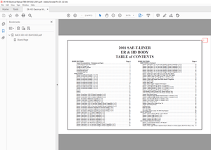 Thomas Built BUSES SAF-T-LINER ER &amp; HD 2001 ELECTRICAL WIRING MANUAL TBB85410302 – PDF DOWNLOAD
