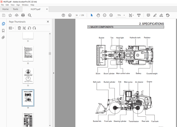 Hyundai HL975 Wheel Loader Operator’s Manual 2023 – PDF DOWNLOAD