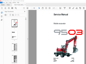 Wacker Neuson 9503 Mobile Excavator Service Repair Manual 1000175340 - PDF DOWNLOAD