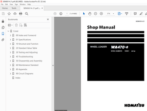 Komatsu WHEEL LOADER WA470-8 Shop Manual SEN06514-21 - PDF DOWNLOAD