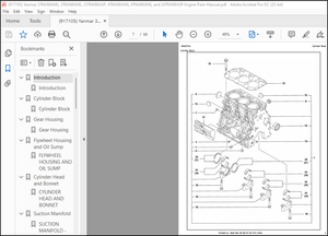 Yanmar 3TNV88XMS, 3TNV88XMS, 23TNV88XGP, 4TNV88XMS, 4TNV88XMS &amp; 24TNV88XGP Engine Parts Manual PDF