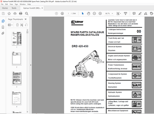 Kalmar Forklift DRD 420-450 Spare Parts Catalogue Manual 920936.0096 – PDF DOWNLOAD
