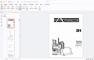 Fiatallis 31 Crawler Tractor Transmission Engine Service Manual - PDF DOWNLOAD