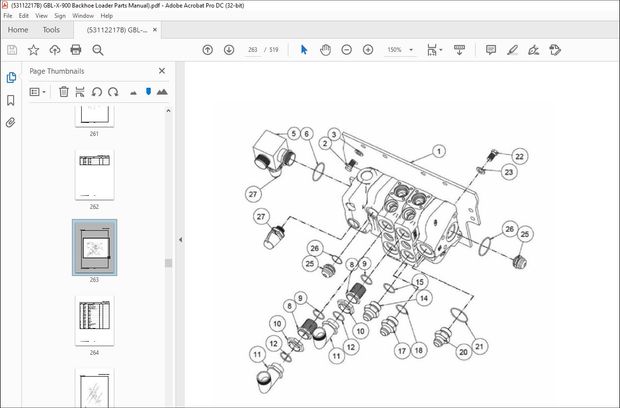 Gehl GBL-X-900 Backhoe Loader Parts Manual 53112217B – PDF DOWNLOAD