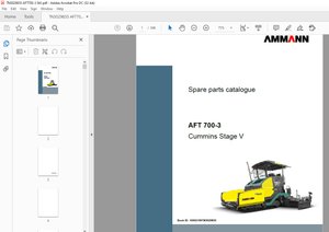 Ammann AFT700-3 sn TN3029835 – STV5100E sn 3104113 Parts Manual PDF
