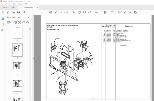 AGCO NA 9190 9192 Rotary Disc Header Repair Time Schedule Manual 79033101A  - PDF DOWNLOAD