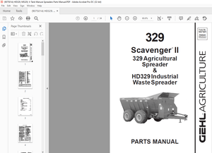 Gehl HD329, MS329, V-Tank Manure Spreaders Parts Manual (907501A) – PDF DOWNLOAD