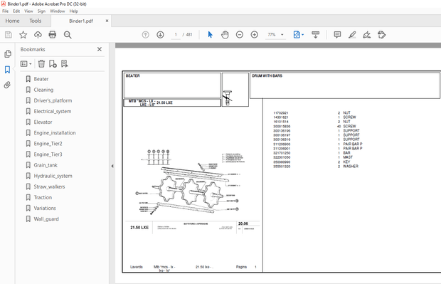 Laverda 2150 LXE Agricultural Tractor Parts Manual – PDF DOWNLOAD