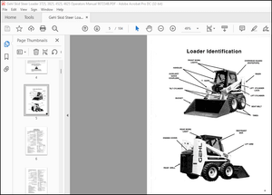 Gehl 3725 3825 4525 4625 Skid Loader Operator’s Manual 907234 – PDF DOWNLOAD