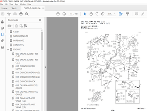 Hitachi ZAXIS 670LC-7 Series Hydraulic Excavator Engine Parts Manual  - PDF DOWNLOAD