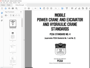 PCSA STD 4 MOBILE Power Crane &amp; Excavator &amp; Hydraulic Crane Manual – PDF DOWNLOAD