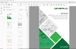 MERLO eCA-CHISP.01 Katalog Werkzeuge, Diagnose- und elektrische Bauteile – PDF DOWNLOAD