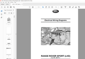 2010 Land Rover L320 Range Rover Sport (LHD) Electrical Circuit Diagrams Manual – PDF DOWNLOAD