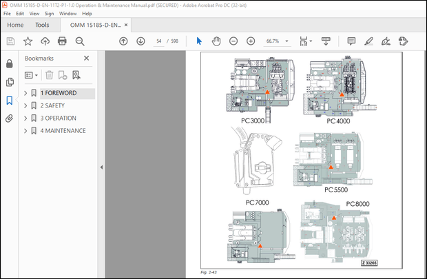Komatsu Hydraulic Mining Excavator PC5500-11 Operation &amp; Maintenance Manual(OMM15185-D) – PDF 