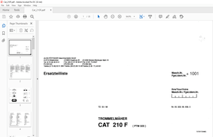 Pottinger Tractor CAT 210 F Spare parts list Manual – PDF DOWNLOAD