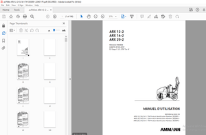 AMMANN ARX 12-2 ARX 16-2 ARX 20-2 ROULEAU TANDEM MANUEL D&#x27;UTILISATION - PDF