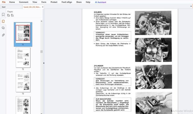 SUZUKI GN250 WARTUNGSANLEITUNG - PDF DOWNLOAD