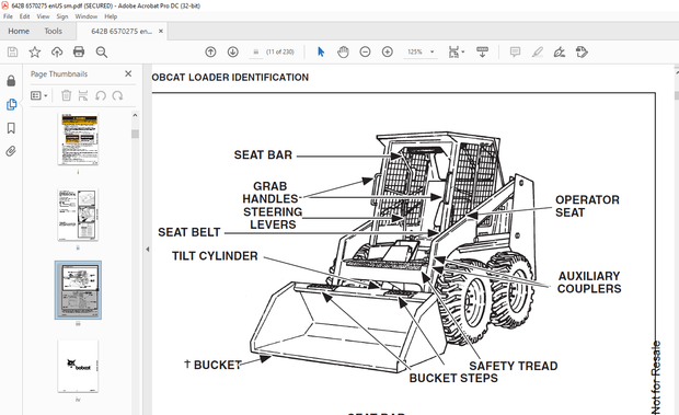 Bobcat 642B Loader Service Manual 6570275 (6-12) - PDF DOWNLOAD