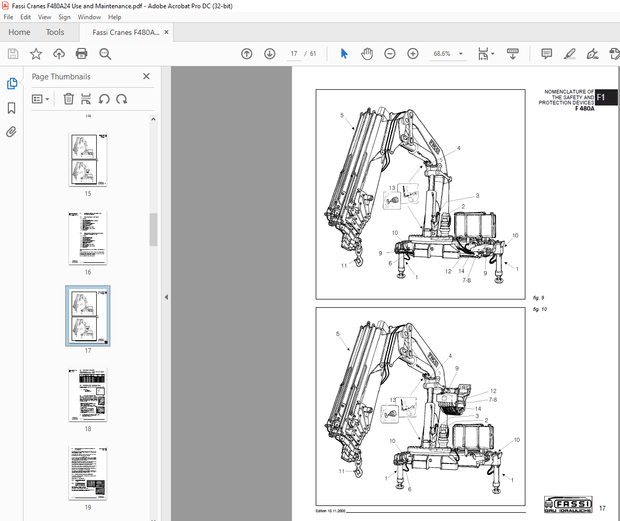 Fassi Cranes F 480A.24 use and maintenance Manual  – PDF DOWNLOAD