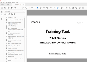 Isuzu Hitachi ZX-3 Series 6WG1 Engine Training Manual TTLA-0704 - PDF DOWNLOAD 