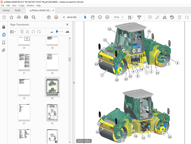 AMMANN ARX 90 TANDEMOVÝ VÁLEC NÁVOD K OBSLUZE (3008235) - PDF