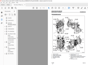 Komatsu WA470-5 WA480-5 Wheel Loader Shop Manual SEBM024416 – PDF DOWNLOAD