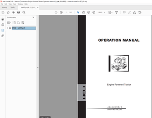 Heli Forklift S128-1 Internal Combustion Engine Powered Tractor Operation Manual